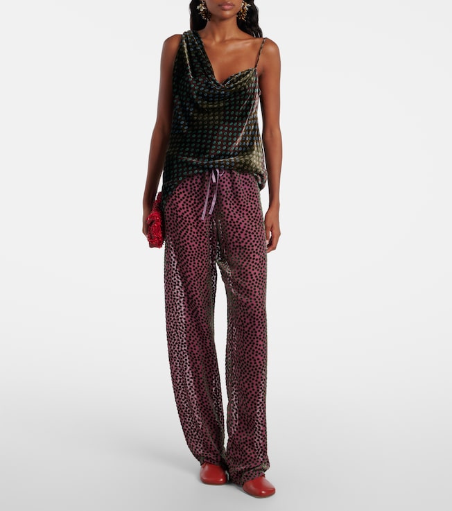 Dries Van Noten Polka-dot straight pants