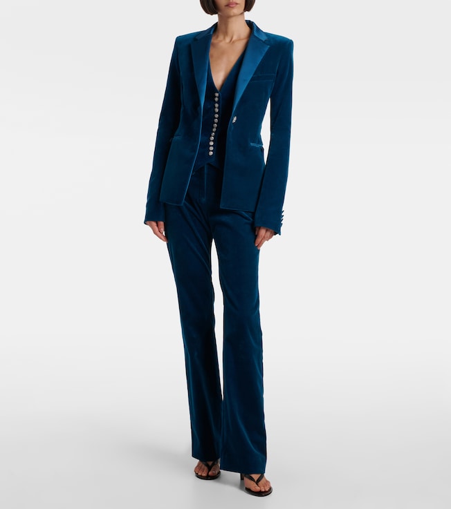 Rabanne Cotton-blend velvet and satin blazer