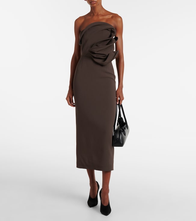 Magda Butrym Draped wool-blend cocktail dress