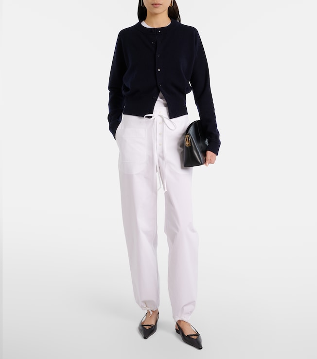 Victoria Beckham Cotton poplin tapered pants