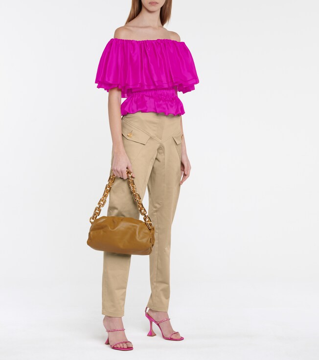 Alexandre Vauthier High-rise cotton-blend pants