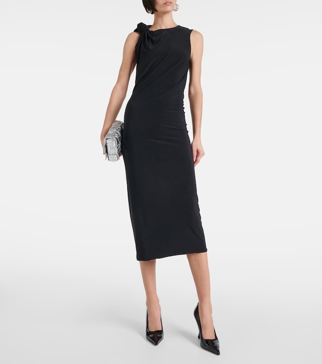 Sportmax Nuble asymmetric jersey midi dress