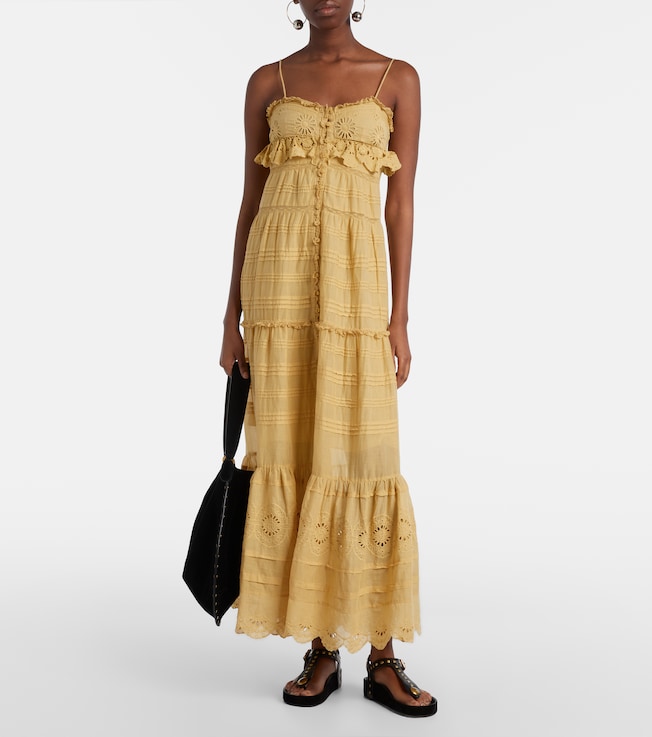 Marant Étoile Paule lace-trimmed cotton maxi dress