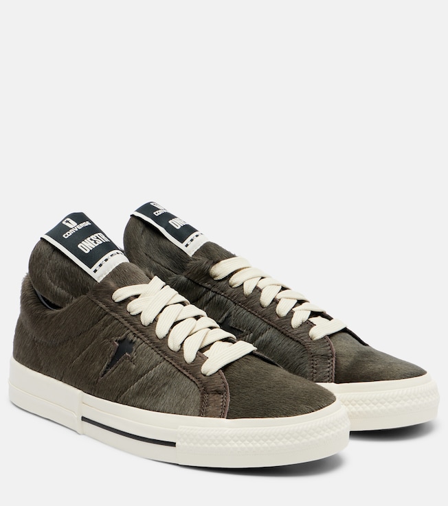Rick Owens X Converse DRKSHDW One Star Pro Ox calf hair sneakers