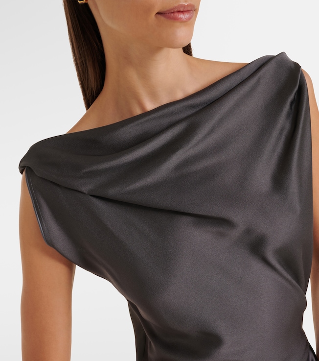 Victoria Beckham Victoria Beckham Posy draped gathered crêpe satin gown