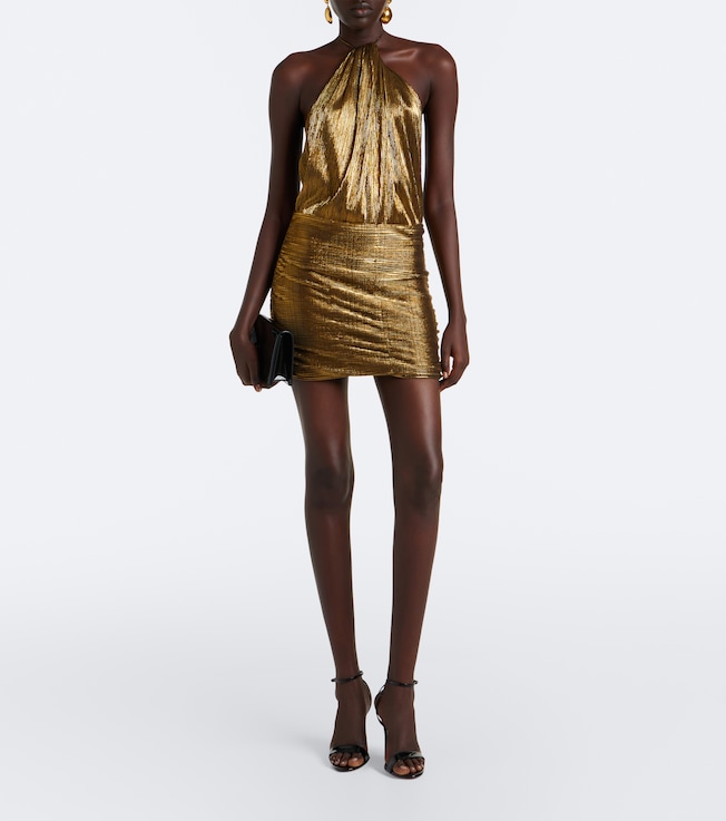 Retrofête Lavinia halterneck minidress