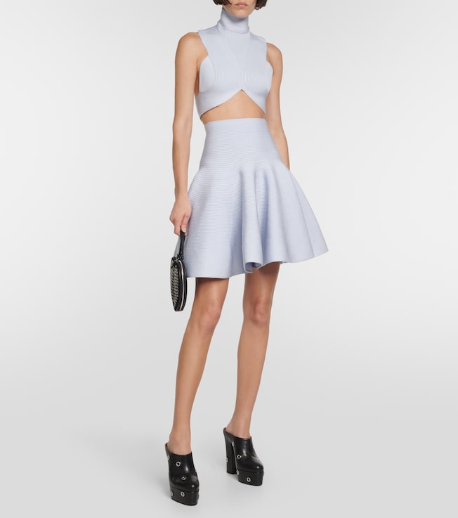 Alaïa Ribbed-knit crop top