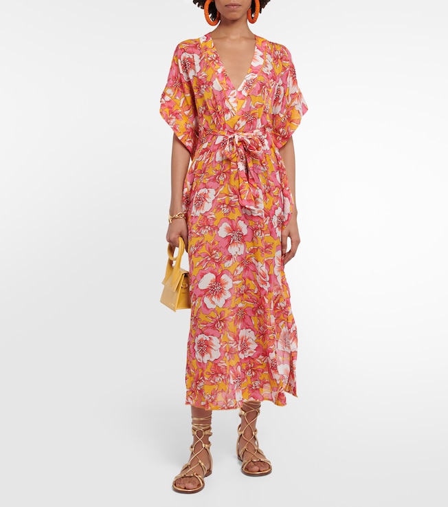 Poupette St Barth Andrea floral kaftan