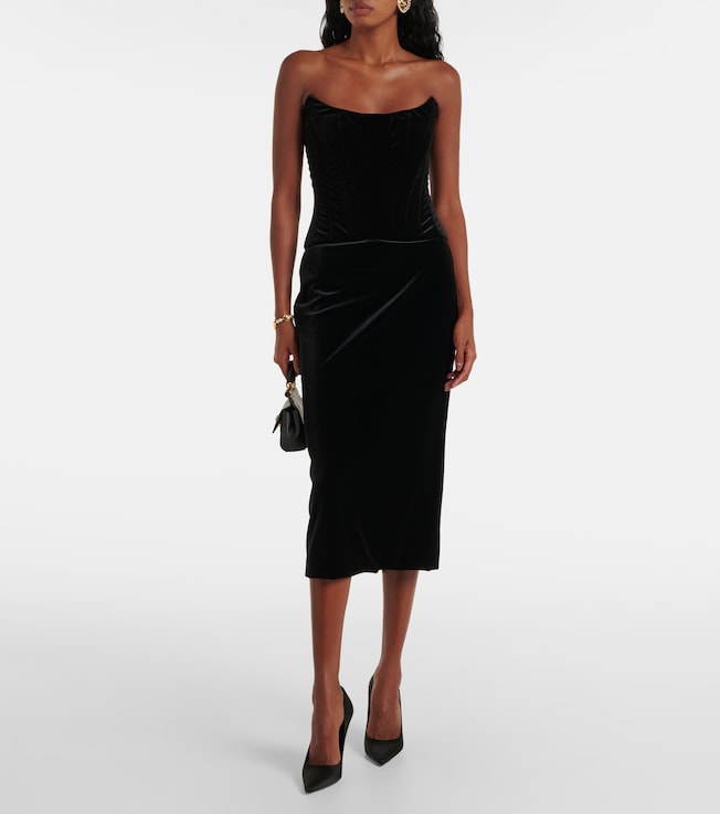 Dolce&Gabbana Velvet bustier dress