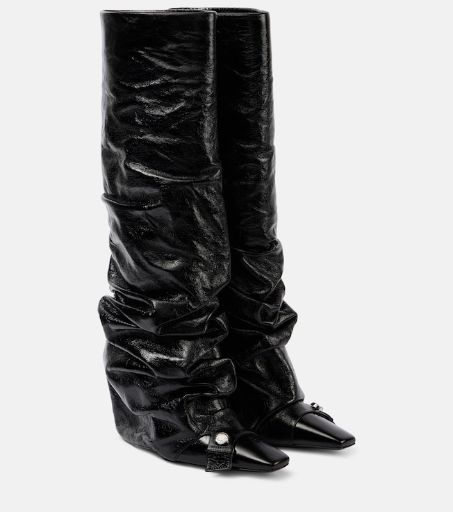 THE ATTICO Juno 95 leather knee-high boots