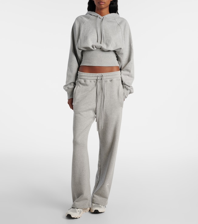 adidas by Stella McCartney Cotton wide-leg sweatpants