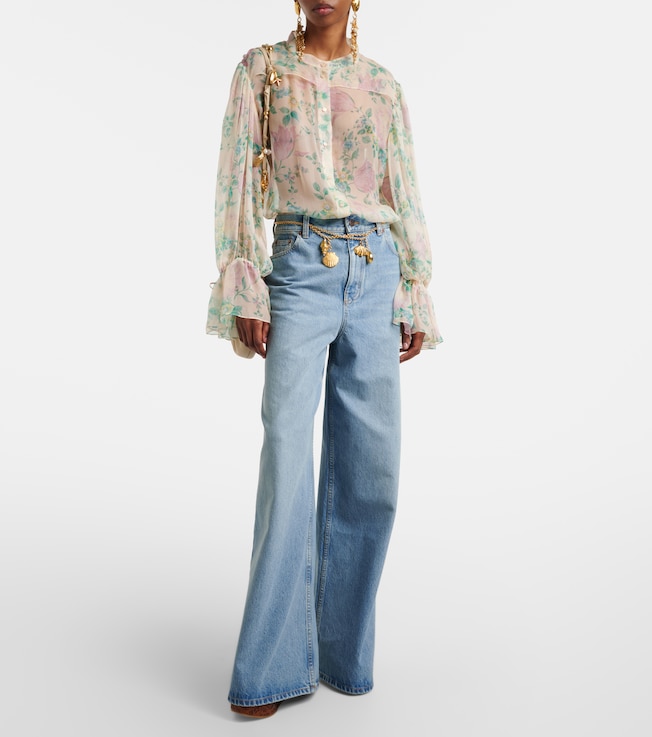 Chloé Sheer silk top