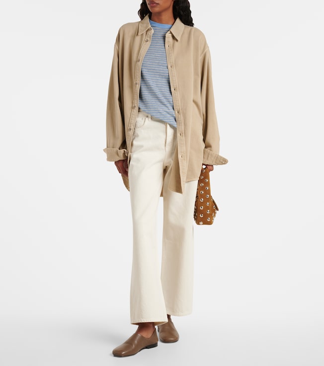 Agolde Ren cropped high-rise wide-leg jeans