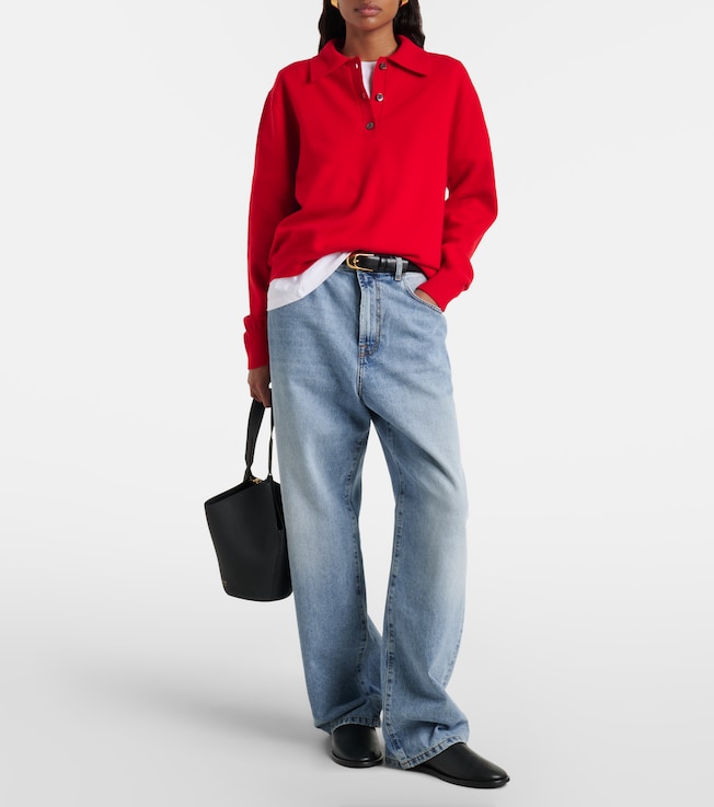 Róhe Wool and cashmere polo sweater
