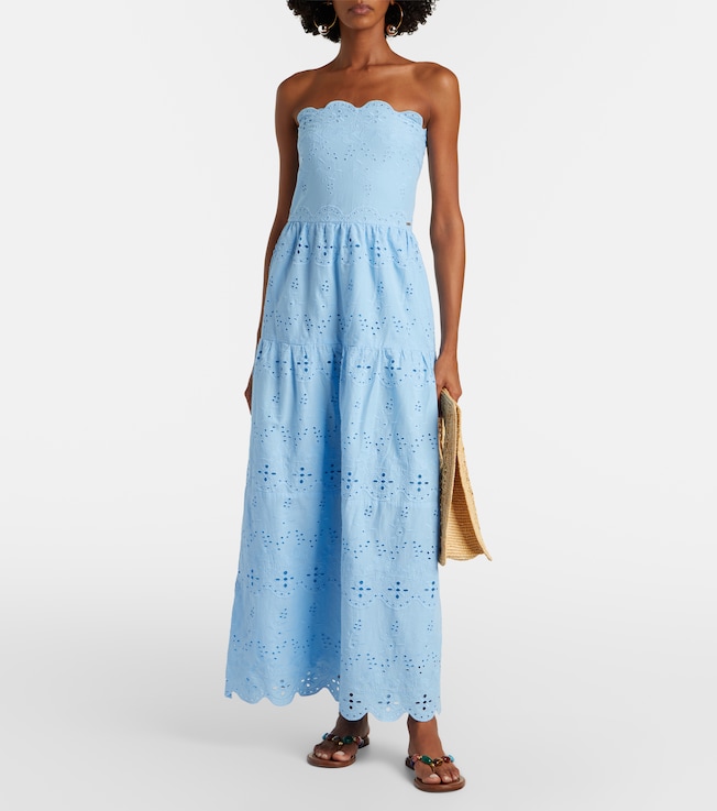 Melissa Odabash Sophie broderie anglaise cotton maxi dress