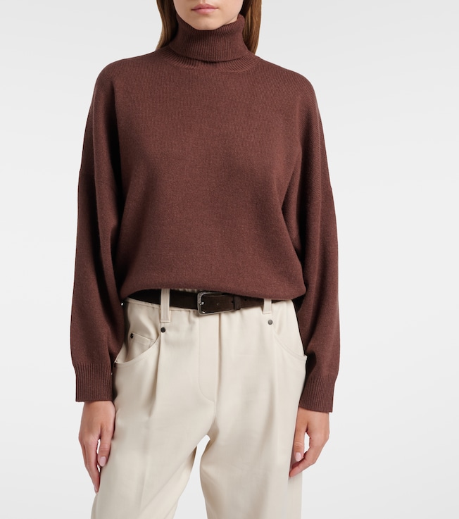 Brunello Cucinelli Monili cashmere turtleneck sweater
