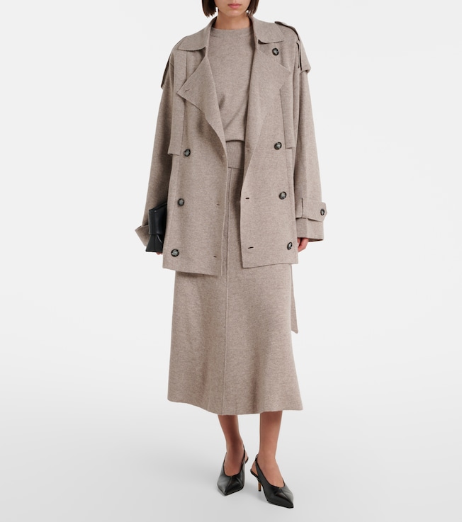 Jardin des Orangers Wool and cashmere midi skirt