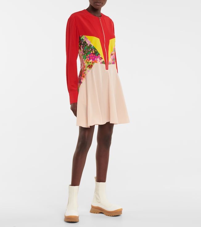 Stella McCartney Printed silk minidress