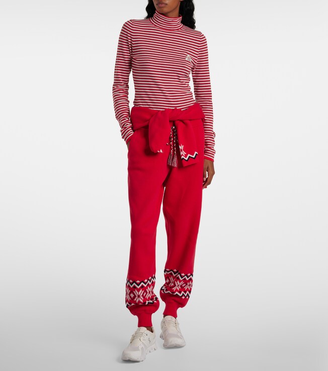 The Upside Raie striped cotton turtleneck top