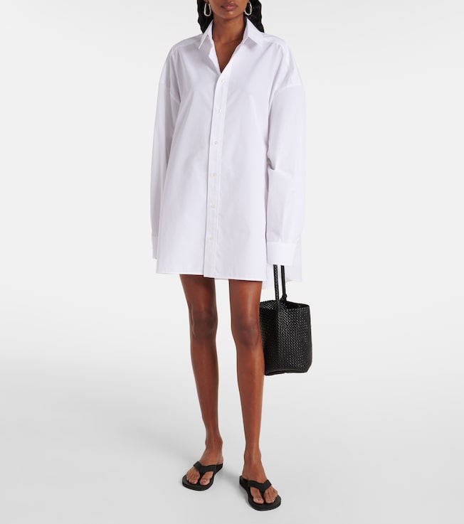 Wardrobe.NYC Oversized cotton poplin shirt dress