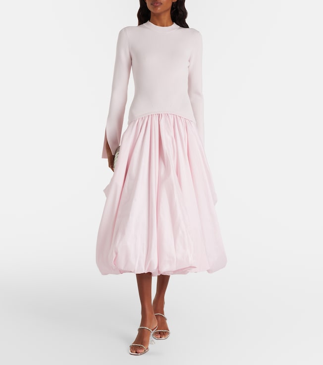 SIMKHAI Kenlie ribbed-knit midi dress