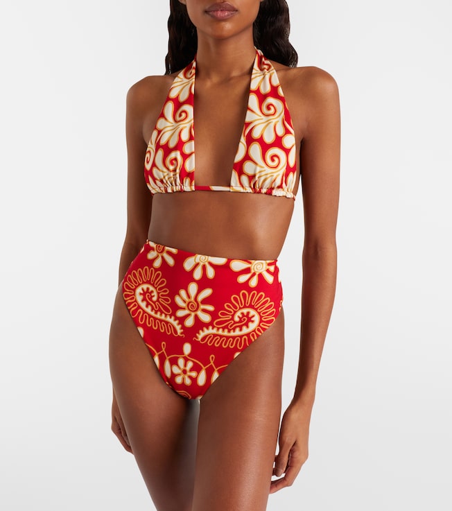 Cala de la Cruz Priscilla printed bikini top