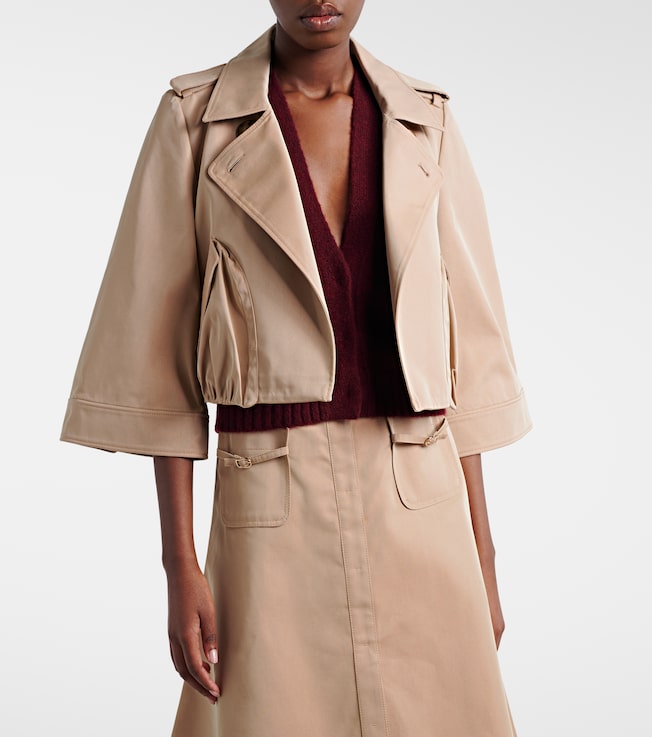 Dorothee Schumacher Luxury Layer cropped cotton-blend jacket