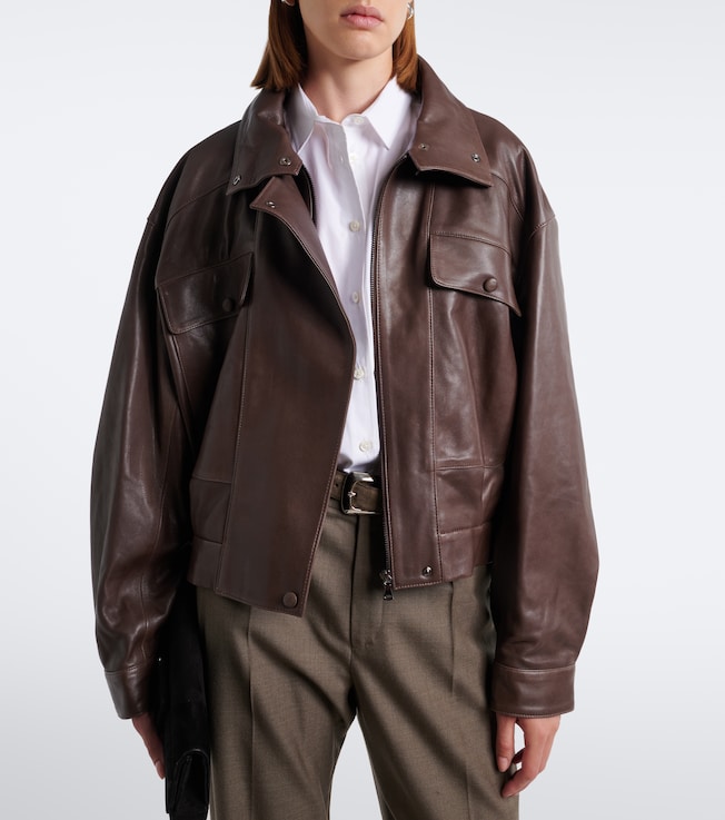 NOUR HAMMOUR Quincy leather blouson jacket