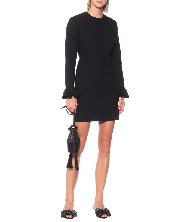 MSGM Ruffled stretch-cady minidress