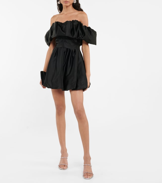 SIMKHAI Astoria off-shoulder satin minidress