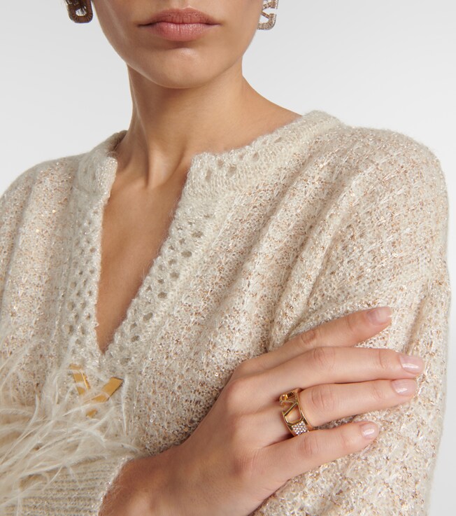 Bague VLogo à cristaux | Valentino