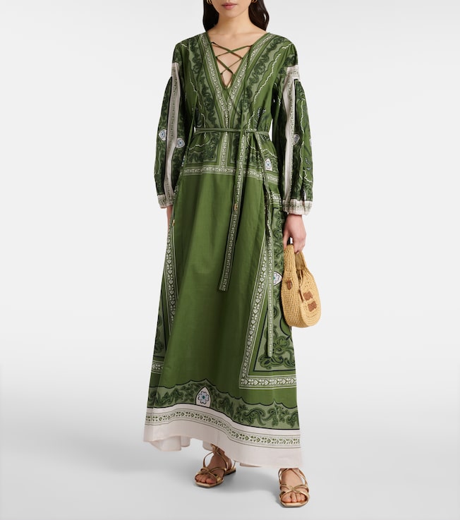 La DoubleJ Viviana printed cotton muslin maxi dress