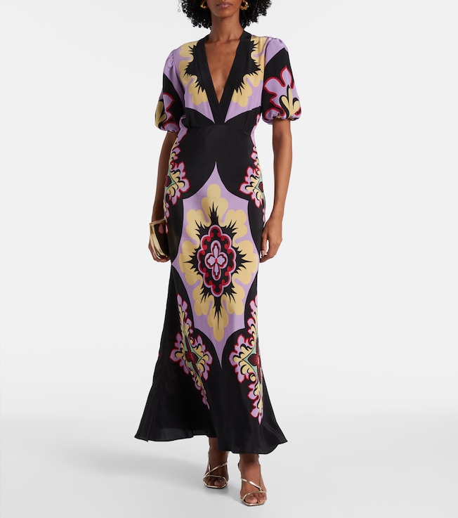 La DoubleJ Marlene silk crêpe de chine maxi dress