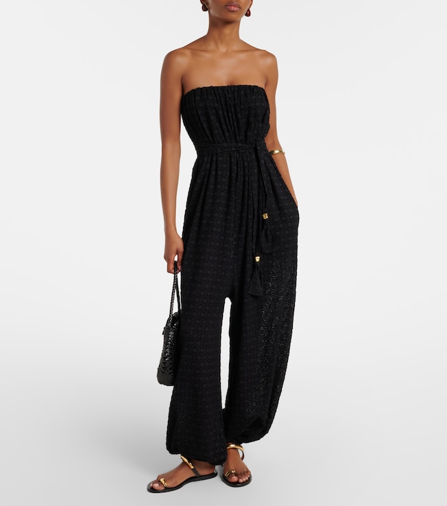 Eres Evening silk and cotton jacquard jumpsuit
