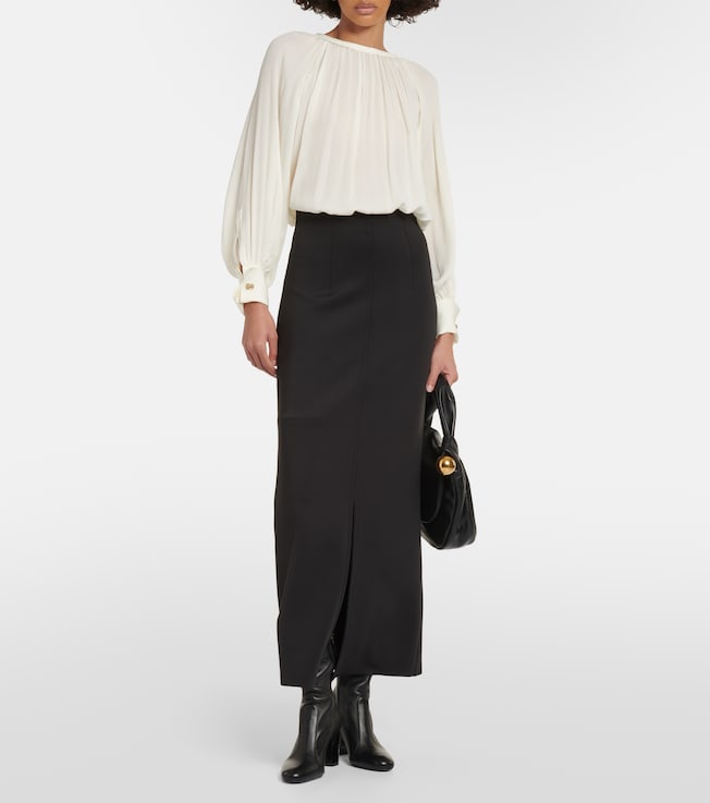 Max Mara Narvel silk crêpe top