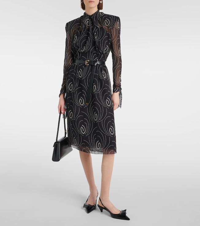 Prada Printed georgette midi dress