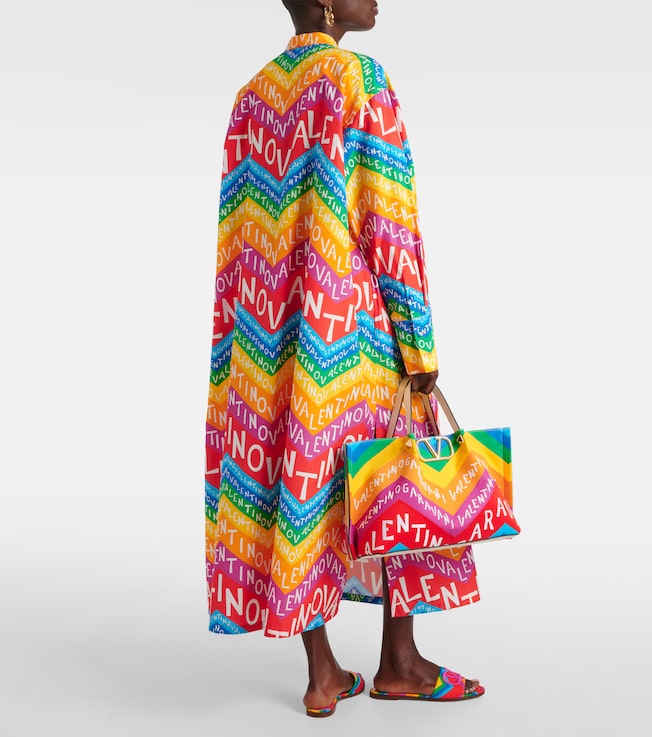 Valentino Garavani Valentino Garavani Chevron 24 cotton shirt dress