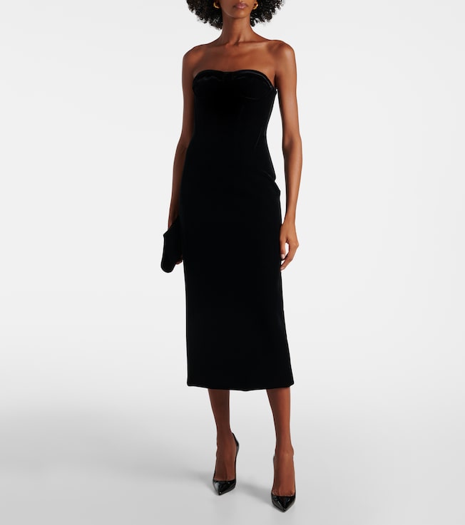 Sportmax Velvet bustier dress