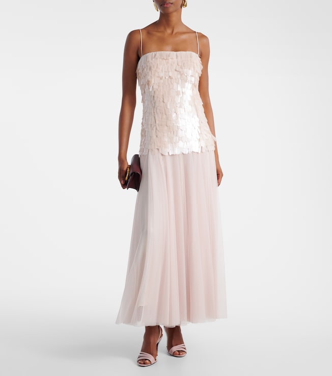 SIMKHAI Maxine sequined maxi dress