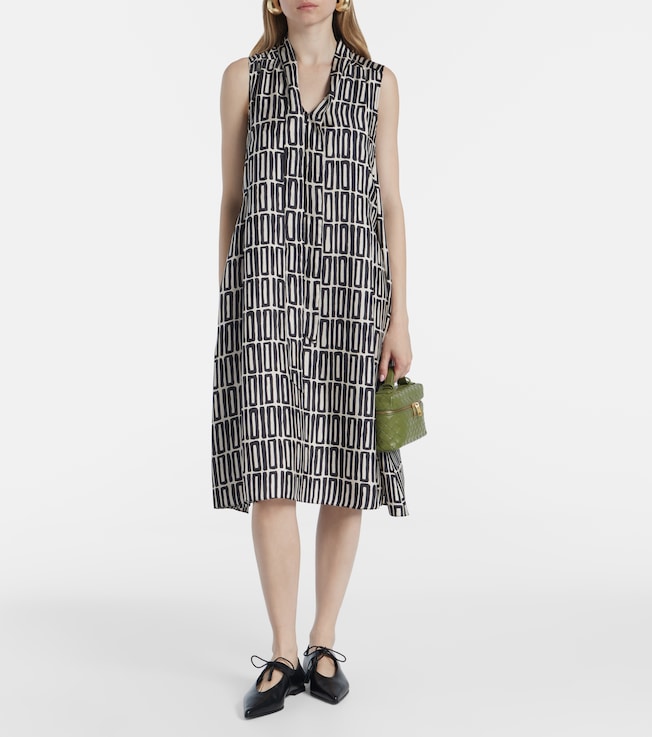 S Max Mara Jackie silk twill midi dress