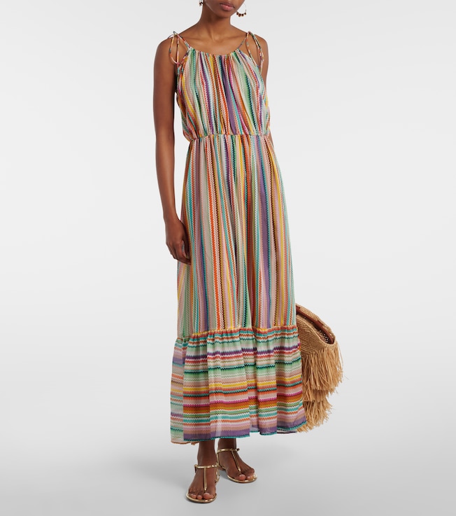Missoni Zigzag cotton and silk maxi dress