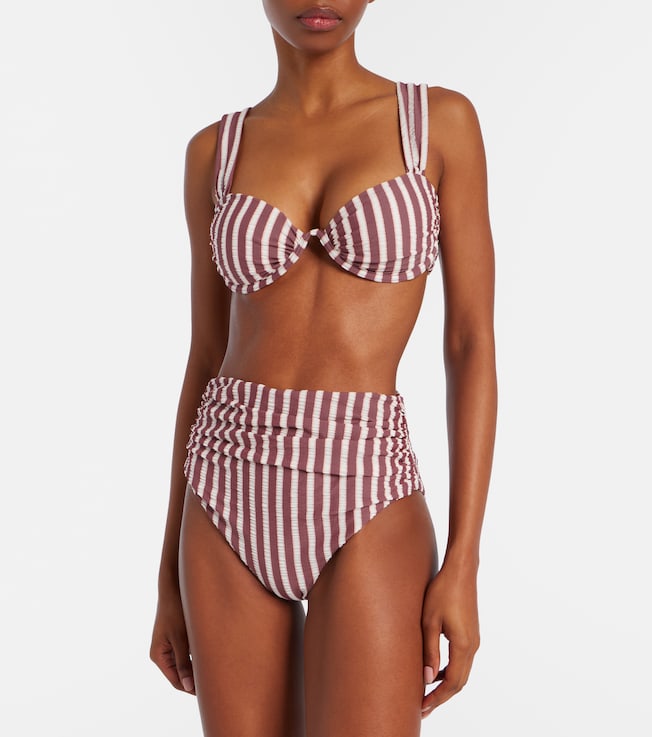 SIMKHAI Striped bikini bottoms