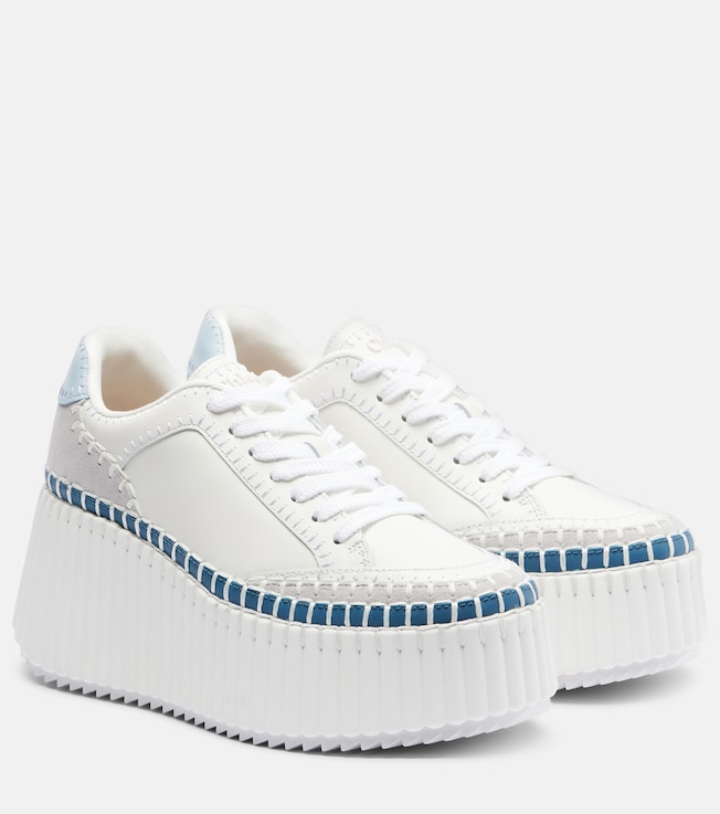 Chloé Nama leather platform sneakers