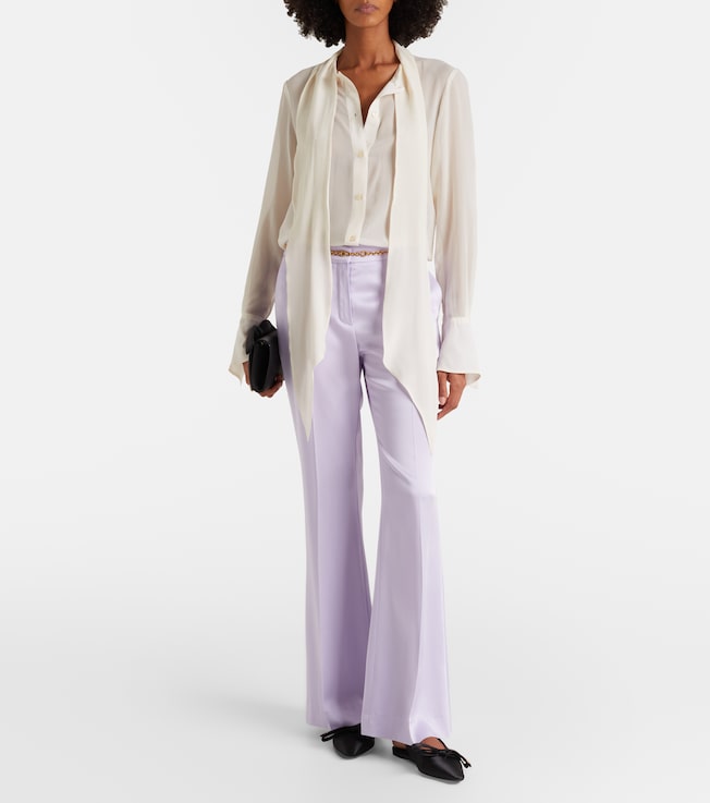 Nina Ricci Scarf-detail silk blouse