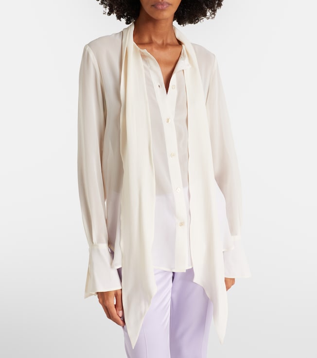 Nina Ricci Nina Ricci Scarf-detail silk blouse