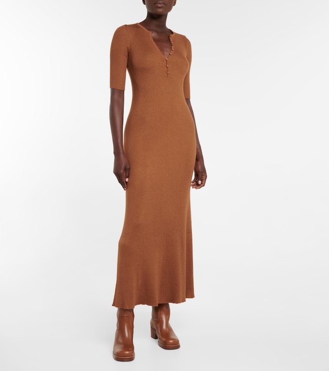 Gabriela Hearst Johanna ribbed-knit maxi dress