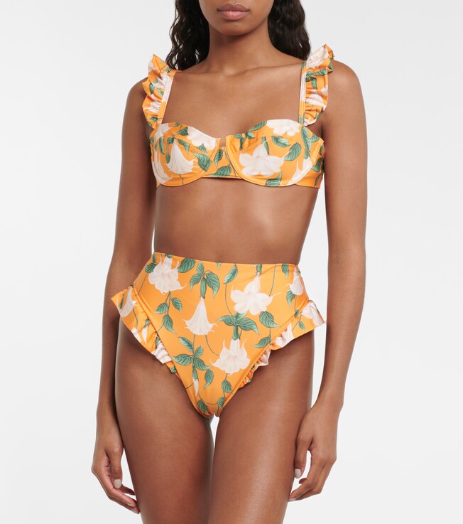 Agua by Agua Bendita Kiwi floral bikini top