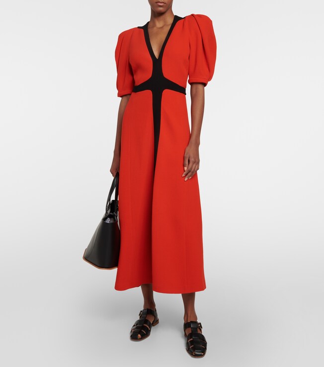 Gabriela Hearst Luz wool crêpe midi dress