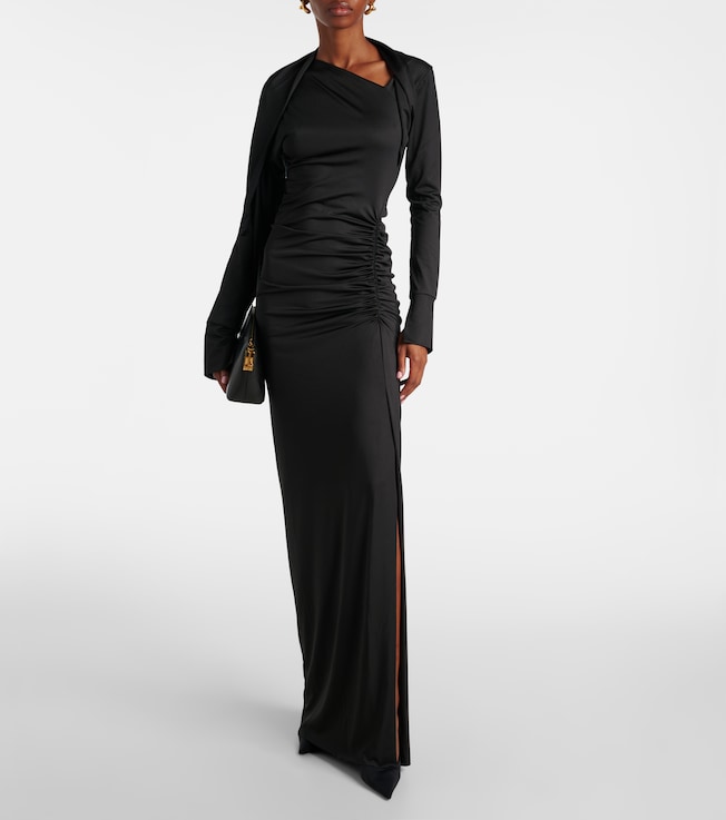 Victoria Beckham Ruched asymmetric gown