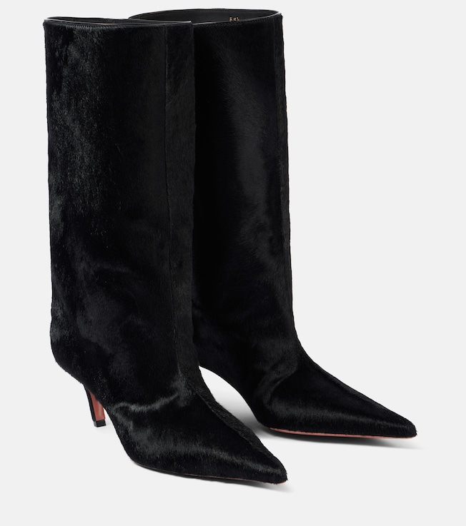 AMINA MUADDI Fiona 60 calf hair knee-high boots